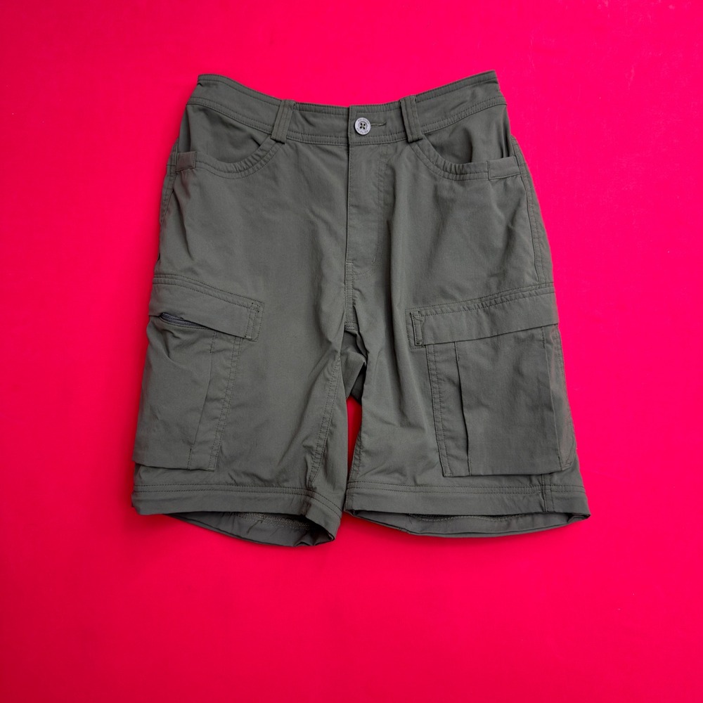 REI Co-op Sahara Mens 30W Olive Green Cargo Hiking Shorts Lightweight Outdoor